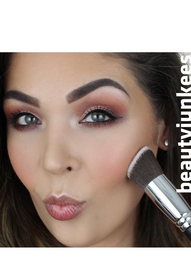 Contour Brush Bronzer Brush Blush Brush - Flat Angled Kabuki Brush for Face, Foundation Brush, Dense Synthetic Bristles for Blending, Buffing, Stippling, Setting with Powder Cream Liquid Makeup