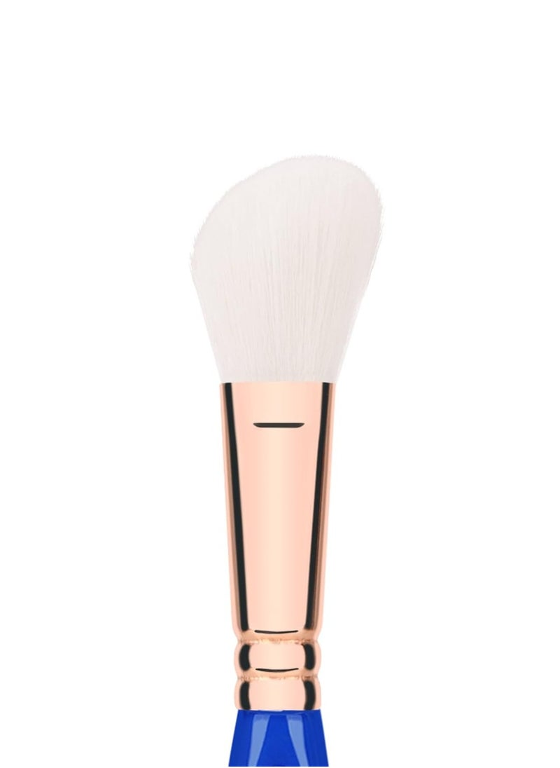 Bdellium Tools Professional Makeup Brush - Golden Triangle 942 Slanted Contour - With All Vegan and Soft Synthetic Fibers, For Adding Dimension to the Face (Blue, 1pc)