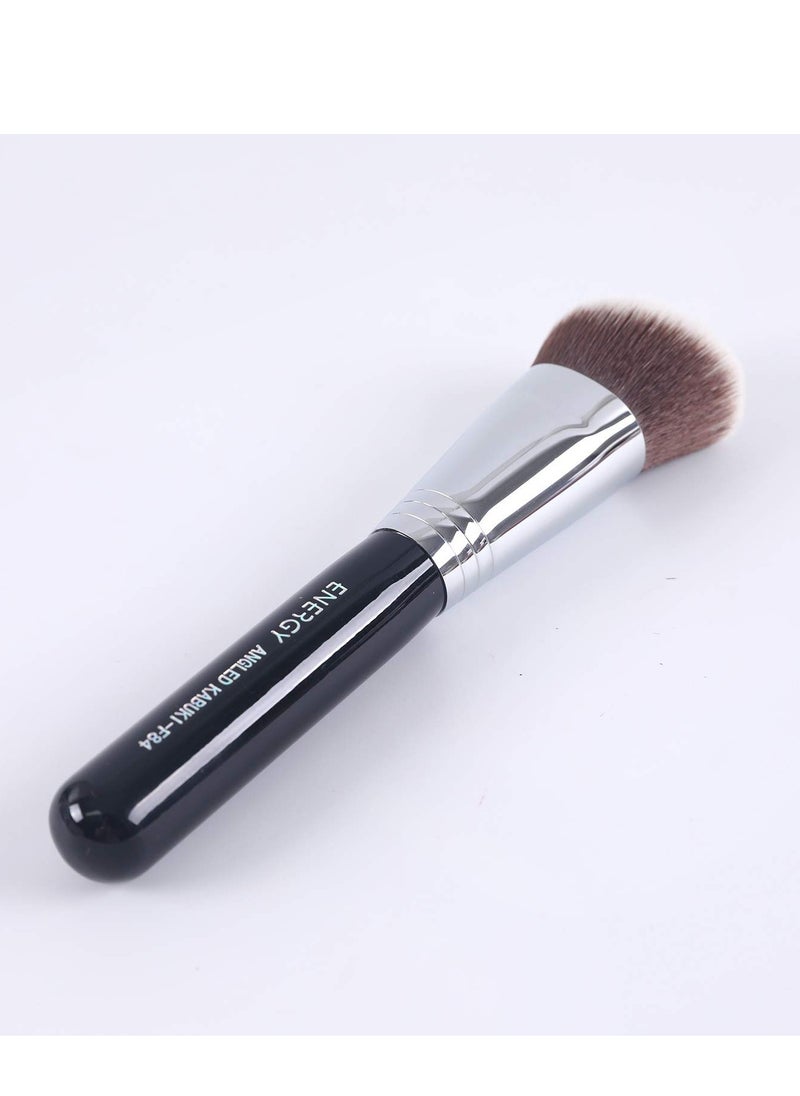 ENERGY Kabuki Foundation Brush for Liquid Makeup Large Angled Blush Brush for Blending Cream Powder Blush Bronzer Contouring Buffing Stippling Face Makeup Brushes F84