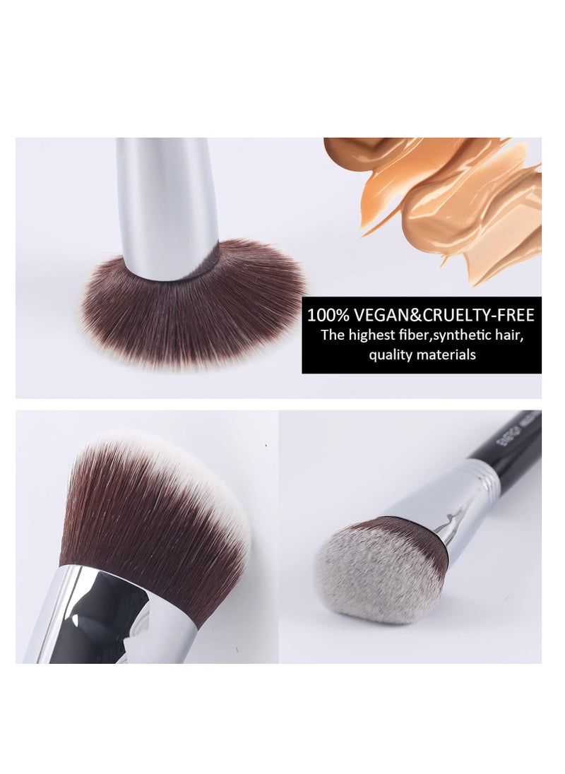 ENERGY Kabuki Foundation Brush for Liquid Makeup Large Angled Blush Brush for Blending Cream Powder Blush Bronzer Contouring Buffing Stippling Face Makeup Brushes F84