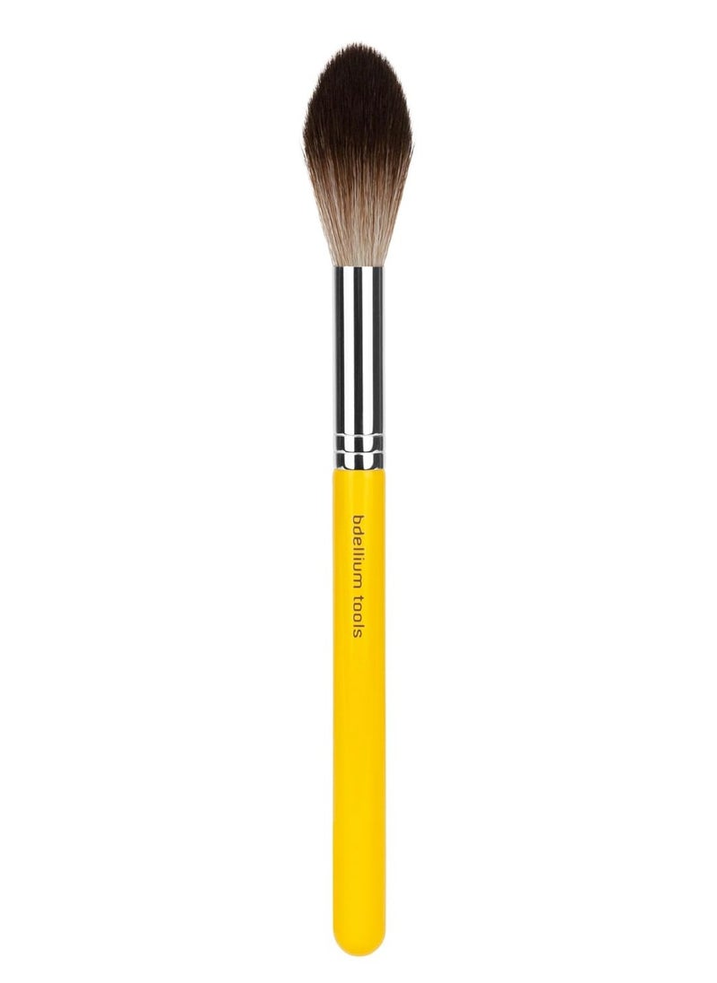 Bdellium Tools Professional Makeup Brush - Studio Series 941 Tapered Highlighting - With Soft Synthetic Fibers, For Natural Finish (Yellow, 1pc)