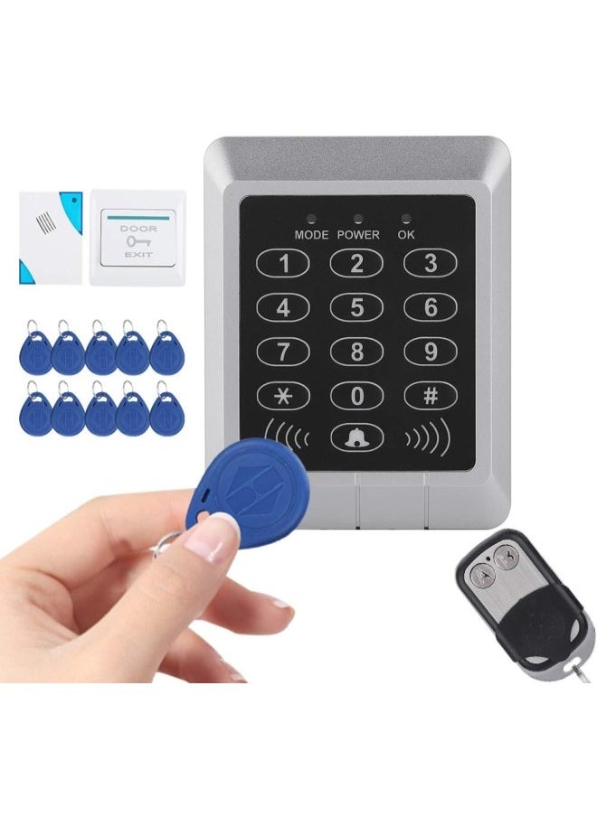 Door Access Control System, Electric Magnetic Door Lock Access Control Card Password Door Home Security System Kit with Access Keypad/180kg Magnetic Lock/Dingdong Doorbell/Remote Control