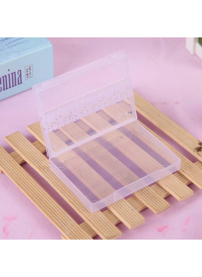 14 Grids Nail Drill Holder, Plastic Nails Drill Bits Storage Box Nail Polishing Heads Display Case Nail Tools Container for Grinding Heads(Purple)