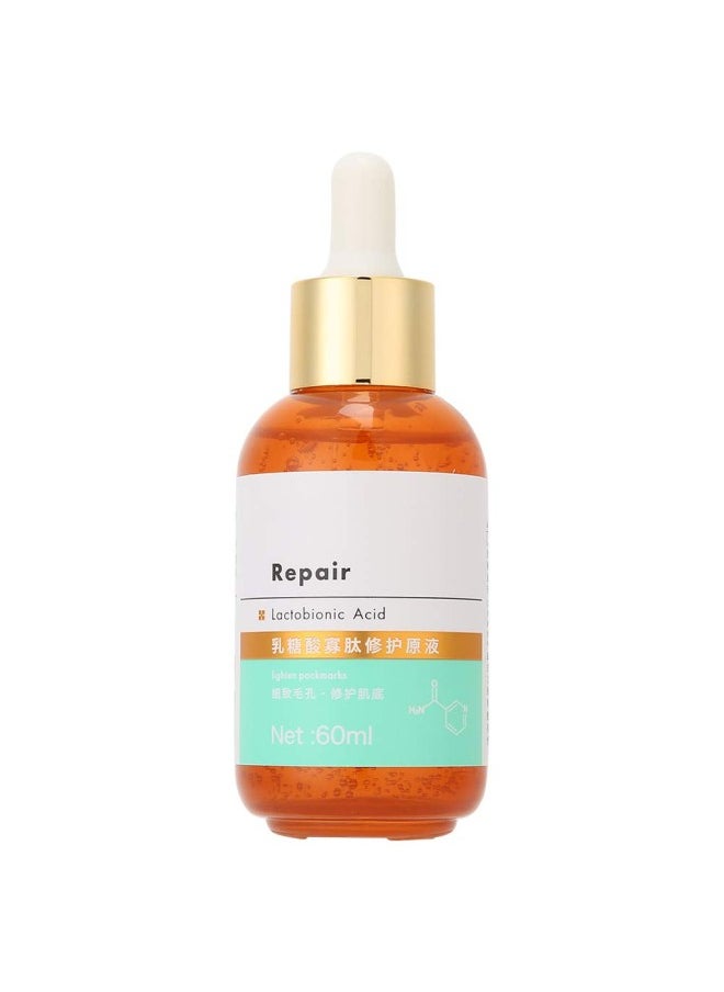 Facial Serum, Face Serum with Lactobionic Acid for Skin Hydrating Moisturizing Pores Shrinking Skin Brightening, 60ml