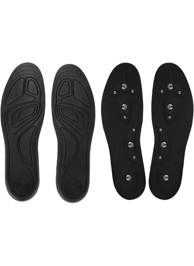 Magnet Foot Insole, Acupressure Magnet Massage Foot Inserts, Anti-Fatigue Foot Pain Insole Helps Burn Fat Support Washable and Cutable(L42-46)