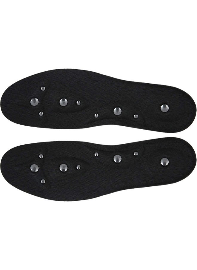 Magnet Foot Insole, Acupressure Magnet Massage Foot Inserts, Anti-Fatigue Foot Pain Insole Helps Burn Fat Support Washable and Cutable(L42-46)