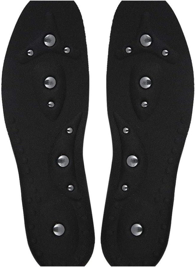 Magnet Foot Insole, Acupressure Magnet Massage Foot Inserts, Anti-Fatigue Foot Pain Insole Helps Burn Fat Support Washable and Cutable(L42-46)