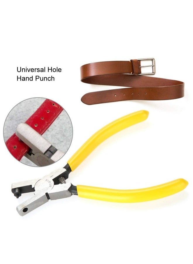 Universal Hole Punch, Stainless Steel Hand Punch Plier Tool for PU Leather Strap Watch Band Belt Paper Tool