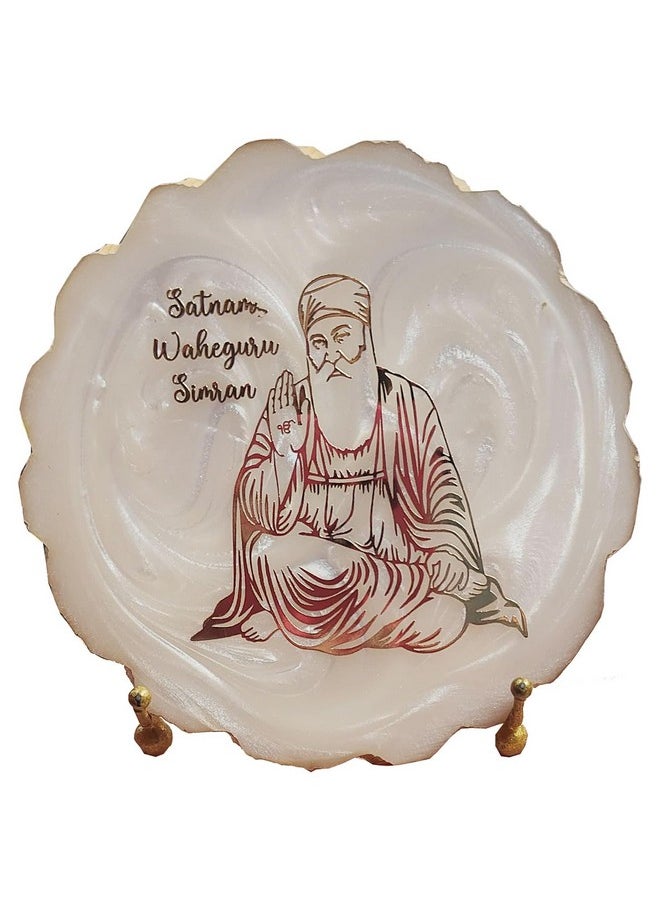 Waheguruji Mantra On Resin Coaster With Stand For Home Decor (6)