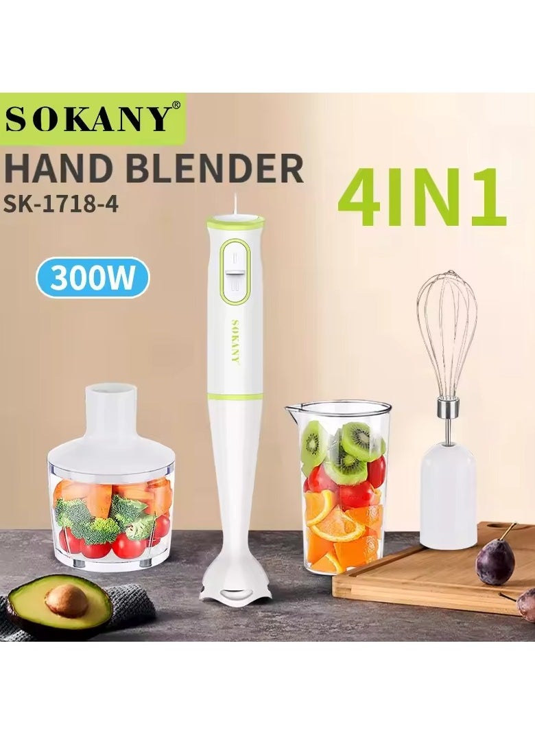 Multi Function 4 in 1 Portable Electric Juicer Electric Hand Stick Blender HandHeld Food Chopper