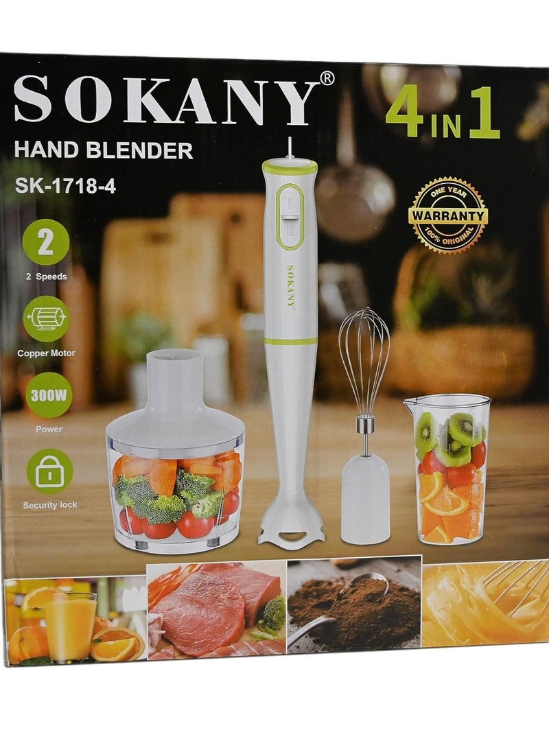 Multi Function 4 in 1 Portable Electric Juicer Electric Hand Stick Blender HandHeld Food Chopper