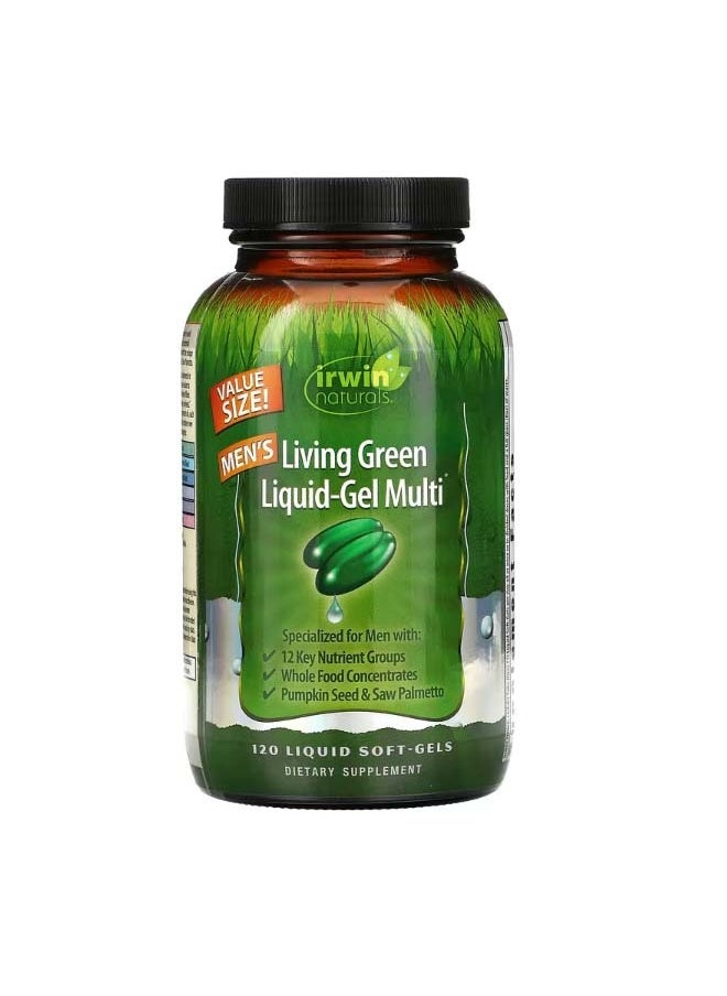 Mens Living Green LiquidGel Multi 120 Liquid SoftGels