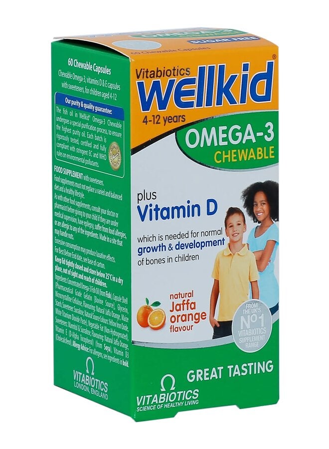 Wellkid Omega-3 Softbust Orange Flavour 60 Chewables