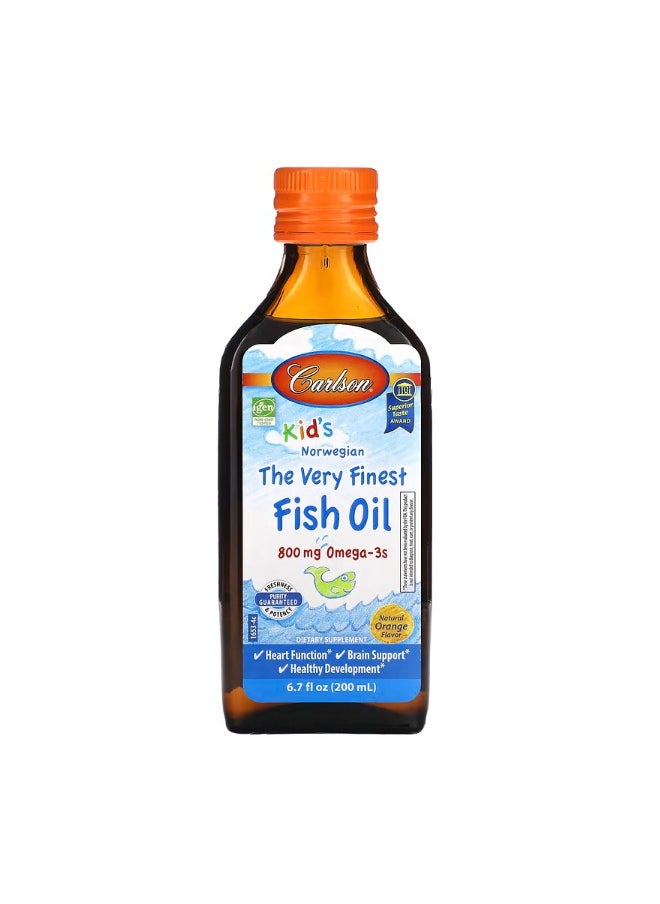 Kids Norwegian The Very Finest Fish Oil Natural Orange  800 mg 6.7 fl oz 200 ml