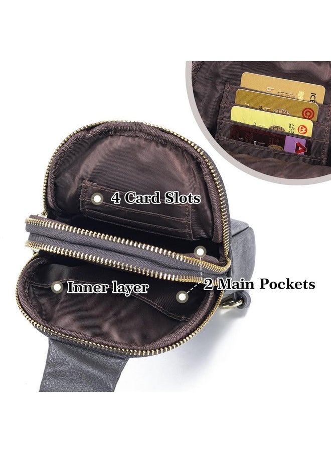 Small Crossbody Sling Bags For Women Vegan Leather Cell Phone Purse Fanny Packs For Women Men(Gray)
