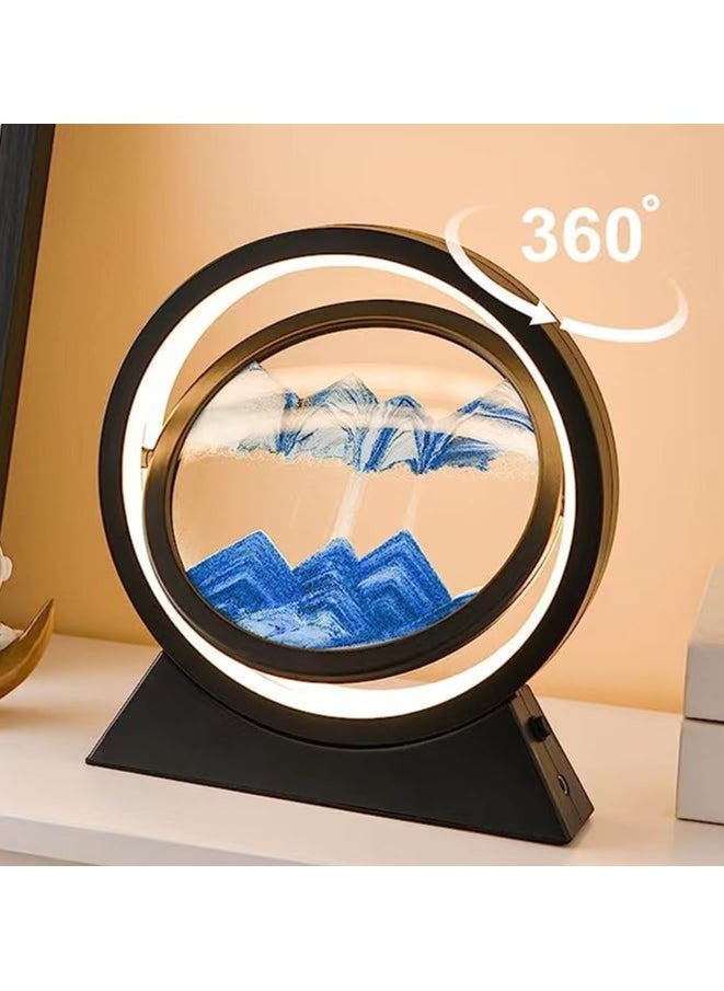 Deep Sea Moving Sand Art,Relaxing Desktop Home Office Work Decor