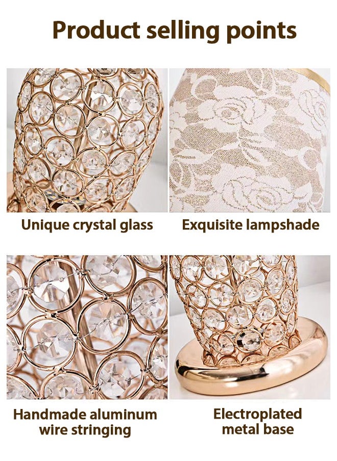 Crystal Table Lamp  golden 37*20*20cm