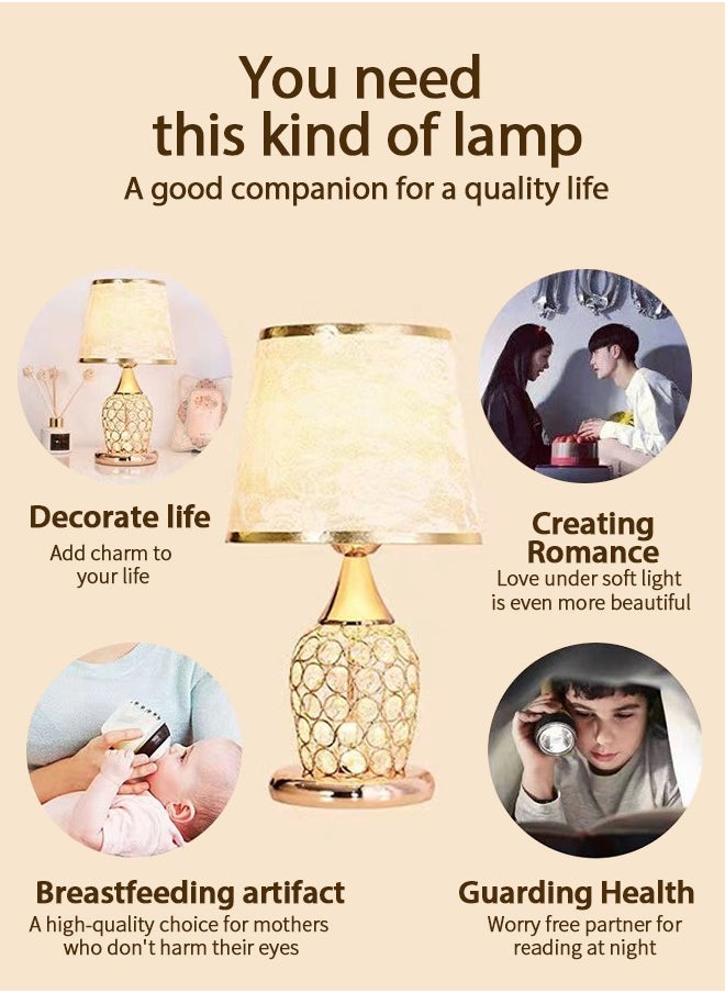 Crystal Table Lamp  golden 37*20*20cm