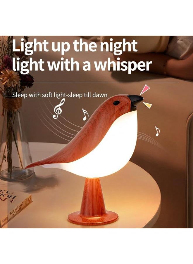 Small Bird Desk Lamp, Rechargeable Cordless Table Lamp with 3 Color Temperatures, Remote Control & Touch Sensor, Multi-Function Battery Operated Bird Night Light for Bedroom, Kids, 1 Pack