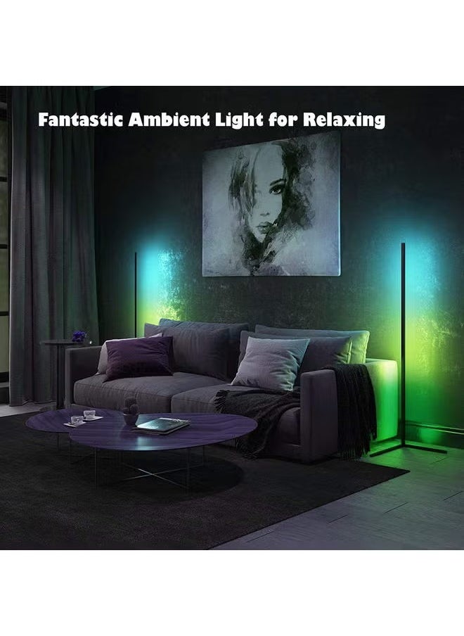 RGB Smart Corner Floor Lamp Multicolour 1.4meter