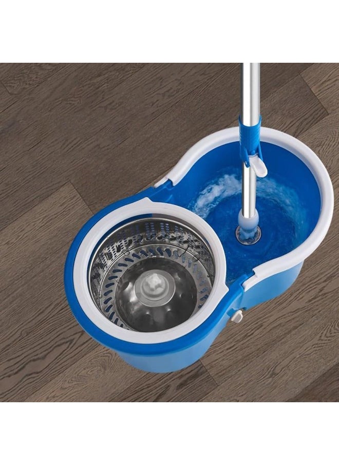 Spin Mop and Basket Set - Advanced Effortless mop for floor Cleaning with Super Absorbent 360 Microfiber Mop