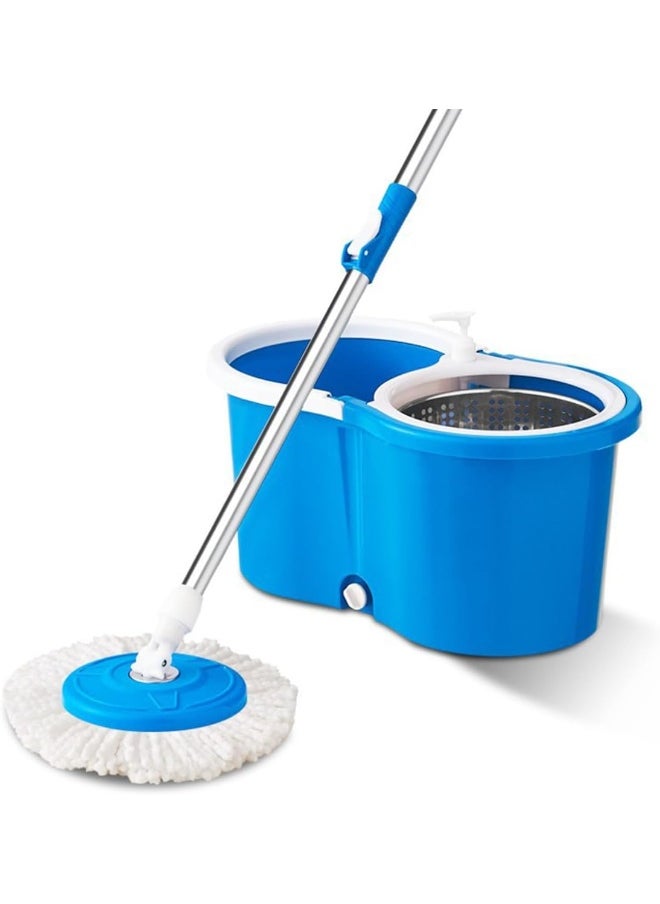 Spin Mop and Basket Set - Advanced Effortless mop for floor Cleaning with Super Absorbent 360 Microfiber Mop