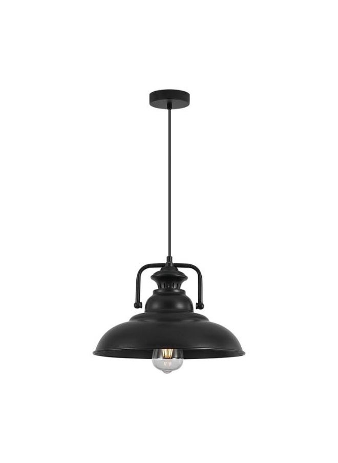 A F N LIGHTINGS Industrial Style Matte Black Metal Ceiling Pendant Light, Modern Hanging Fixture for Kitchen, Dining Room, Living Room, and Office