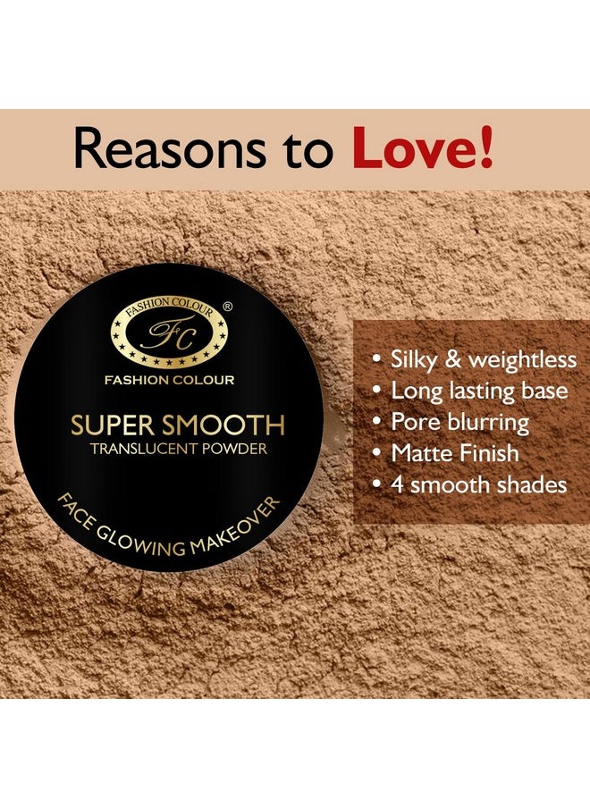 Super Smooth Translucent Powder | Makeup Baking | Lightweight Loose And Makeup Setting Powder| For Oil-Free Makeup Look | Lightweight | Puff Applicator | Evens Skintone | 15G | Shade 01