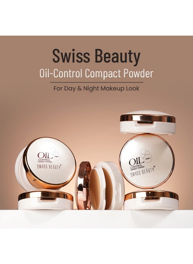 Oil Control Compact Powder | Lightweight Compact Powder For Matte Flawless Finish | Face Makeup, Shade - Pearl-Ivory, 20 Gm |