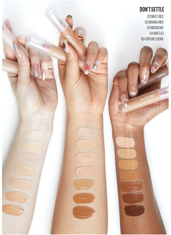 Liquid Concealer - Don'T Settle | Buildable, Lightweight, Light-To-Medium Coverage, Color-Correcting, 03 Mooncake, 0.21 Oz