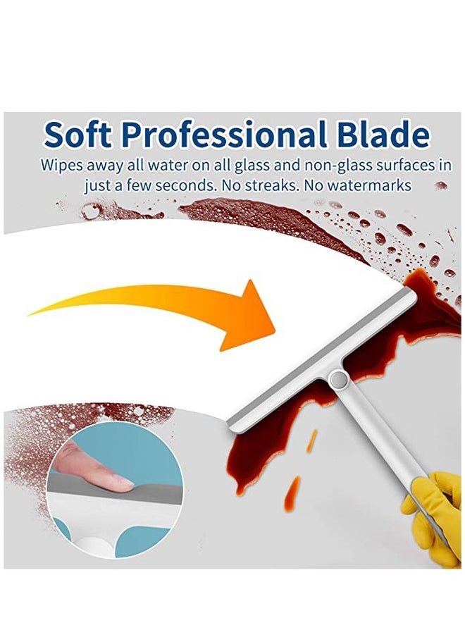 Shower Squeegee for Shower Doors, Shower Squeegee for Glass Doors, Bathroom, Mirrors, Squeegee for Windows Cars and Tile Walls