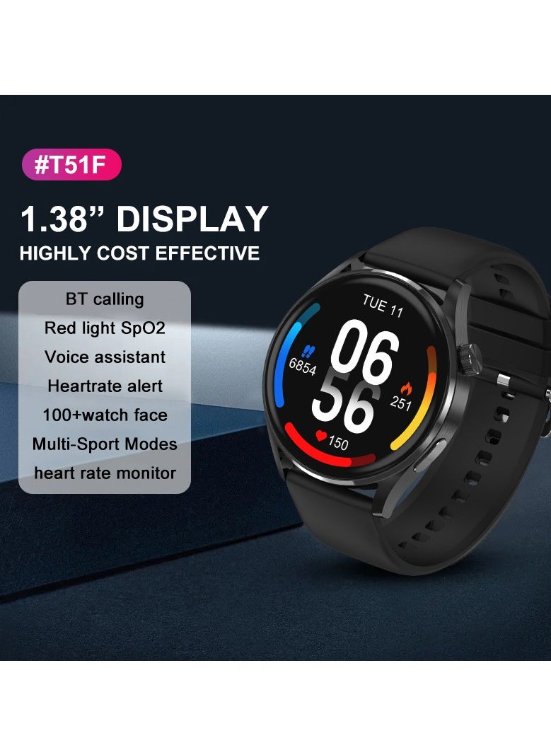 Men's and Women's Smartwatch, Bluetooth Talk Waterproof Fitness Watch for Android iOS