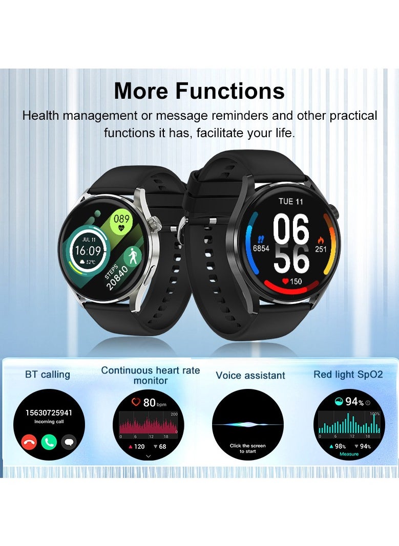 Men's and Women's Smartwatch, Bluetooth Talk Waterproof Fitness Watch for Android iOS