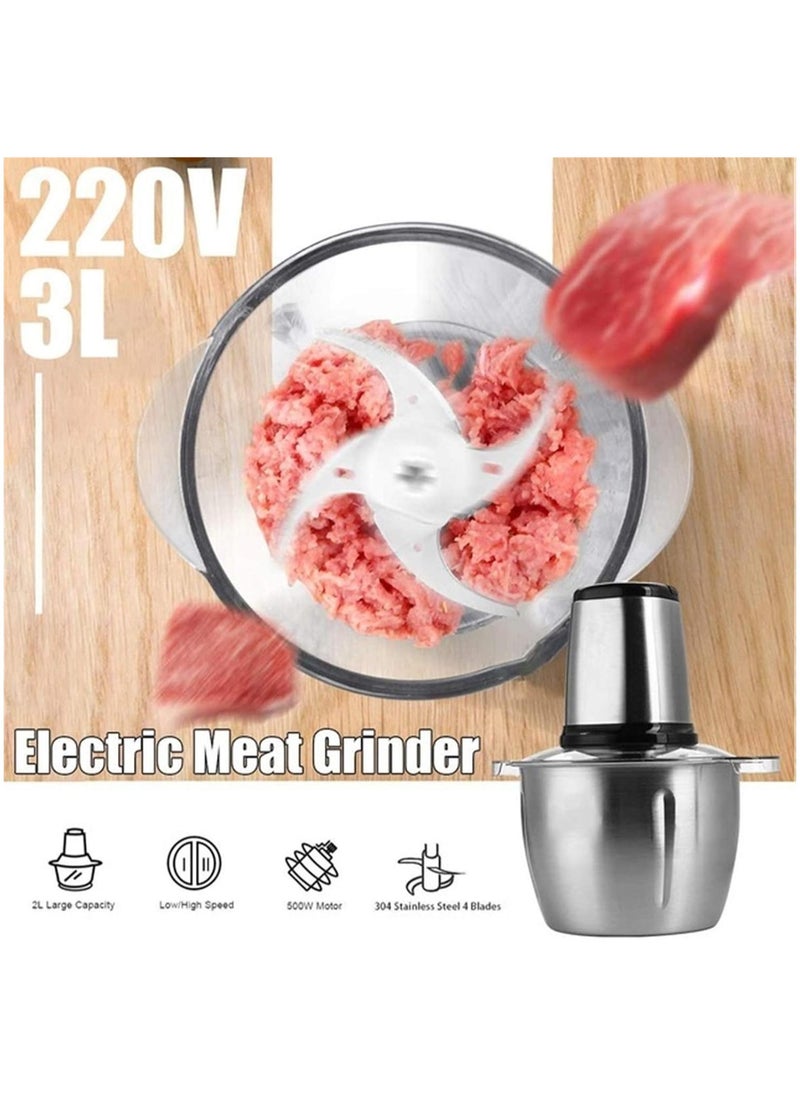 ARTC Food Chopper Electric Meat Grinder Machine Kitchen Aid Mini Food Processor for Meat Vegetables Fruits and Nuts 3L