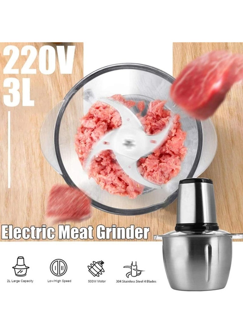 ARTC Food Chopper Electric Meat Grinder Machine Kitchen Aid Mini Food Processor Grinder for Meat Vegetables Fruits and Nuts Chopper