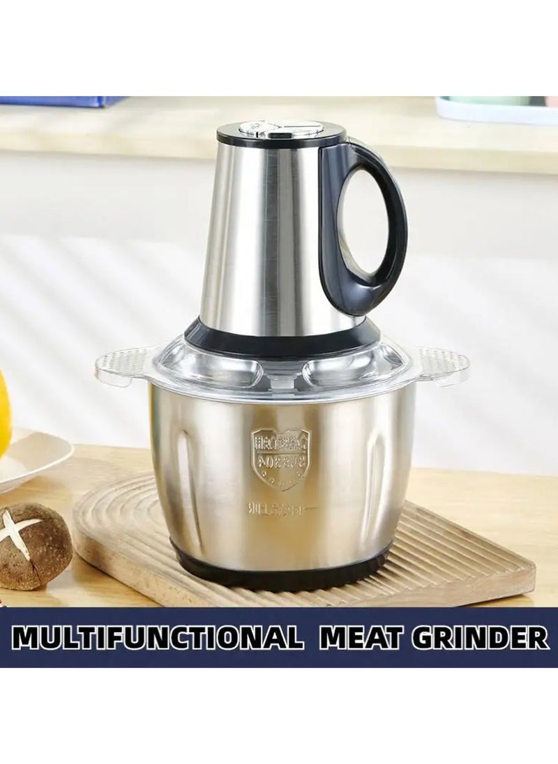 Meat Grinders 2L Chicken Chopper Food Homemaker Fufu Keema 4 Blades, Stainless Blender 2L Machine Multifunction/