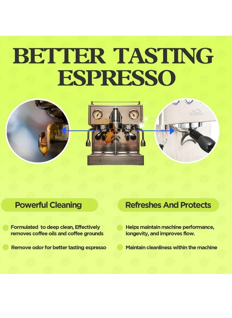 16Pcs Espresso Machine Cleaner Coffee Machine Cleaning Pods Removes Coffee Oils and Odor Refresh Espresso Machine Espresso Machine Cleaning Tablets Oil Coffee Descaler Tablets