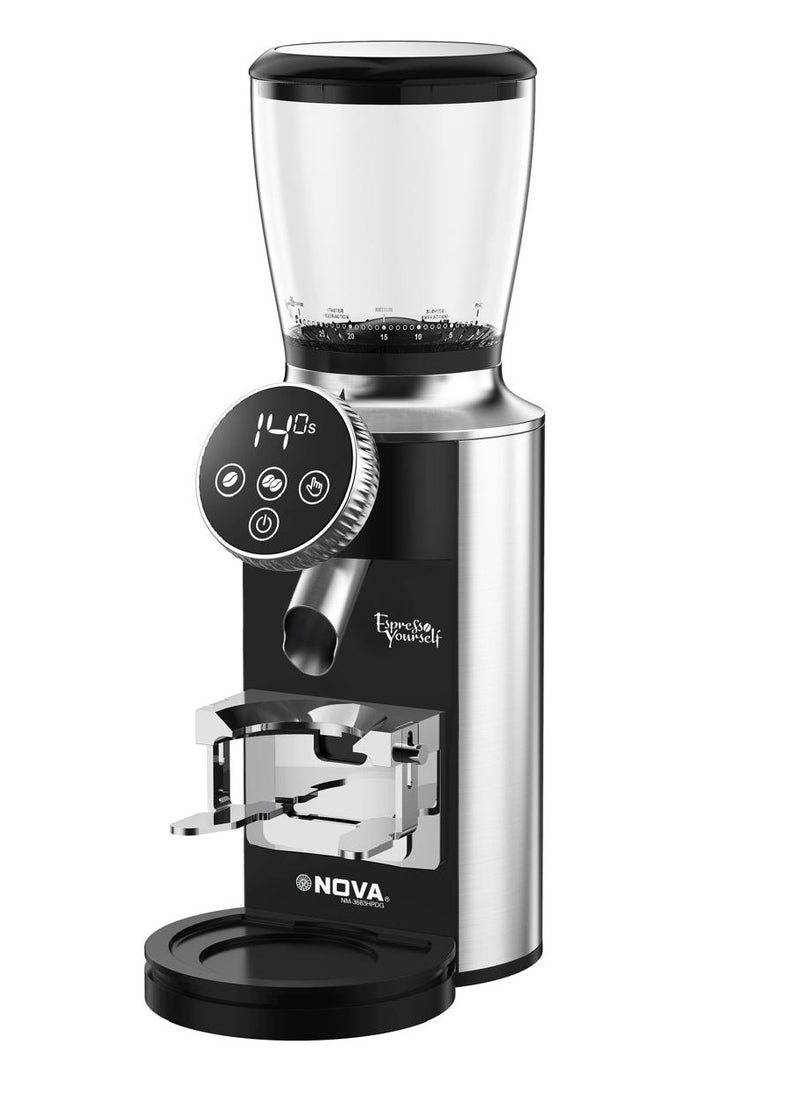 Digital Burr Coffee Grinder, 30 Grind Settings, Stainless Steel 54*20MM Conical Burr, 150W Motor, Low-Speed Grinding with Touch Control