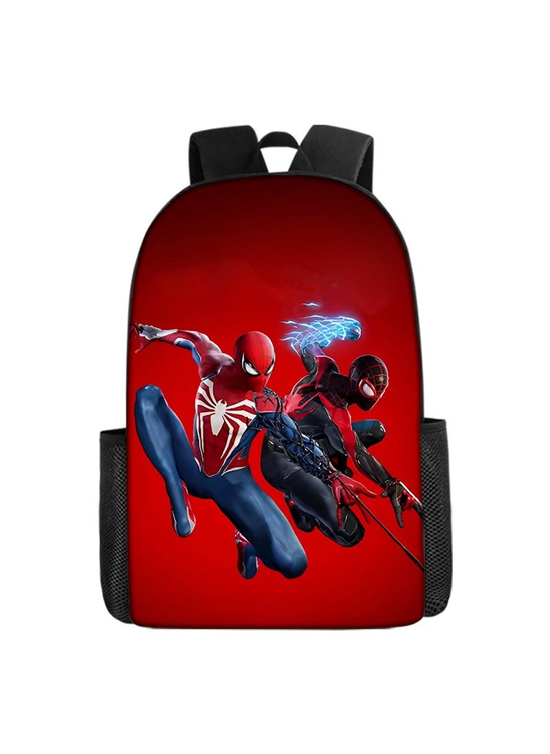 Boys Spider-Man Superman Print Student Cartoon Schoolbag Backpack 29*16*42CM