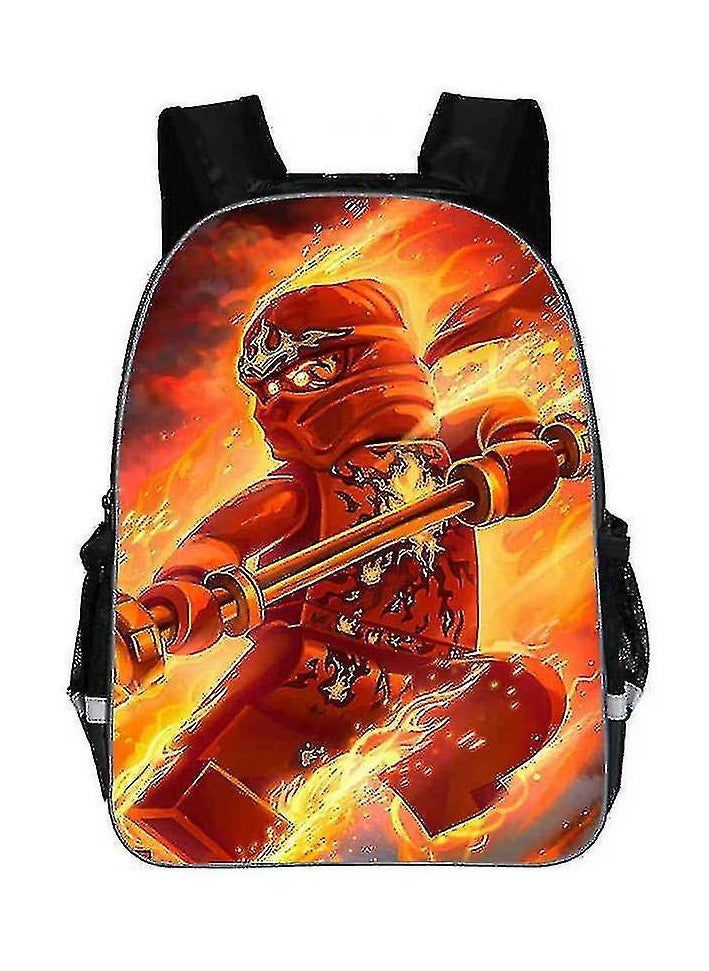 Phantom Ninjago Backpack Student Schoolbag Cartoon Anime Backpack 29*16*42CM+ Shoulder Bag 19*6*23CM+ Pen Bag 24*7*11CM Three-piece Set