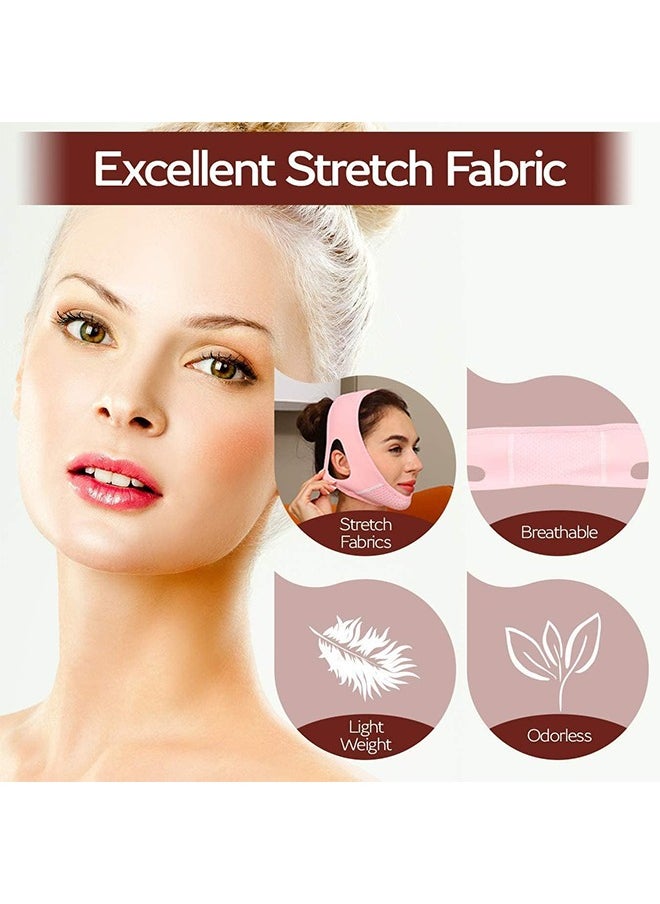 Reusable V Line Mask, Facial Slimming Strap Double Chin Reducer Chin Up Mask Face Lifting Belt V Shaped Slimming Face Mask, Tight and Lift Mask, Face Slimmer Shaper, Chin Face Slimming Belt