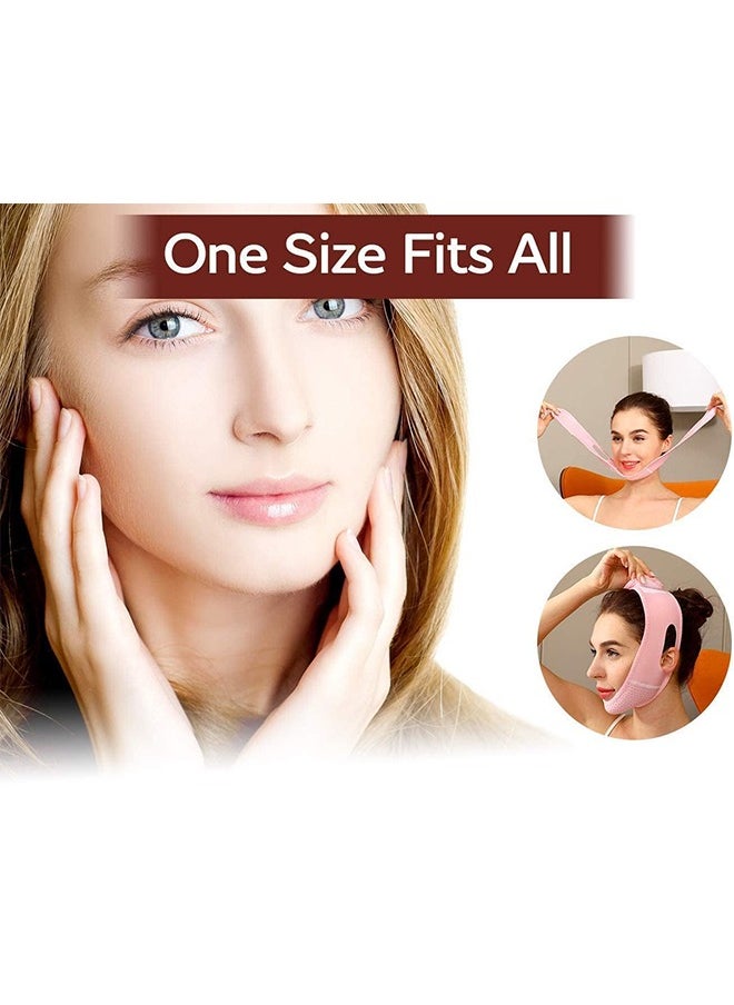 Reusable V Line Mask, Facial Slimming Strap Double Chin Reducer Chin Up Mask Face Lifting Belt V Shaped Slimming Face Mask, Tight and Lift Mask, Face Slimmer Shaper, Chin Face Slimming Belt