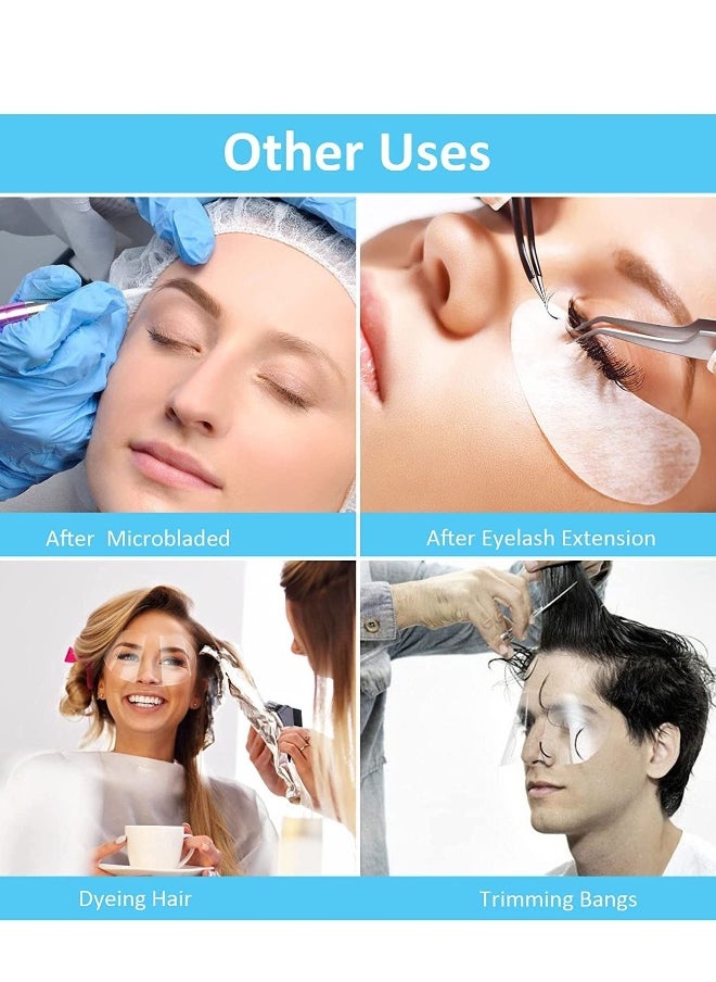 Disposable Face Sheilds Clear Shower Eye Shield Plastic Visors Hairdresser Transparent Hairspray Makeup Protector For Eyelash Extensions Hair Cutting 50Pcs