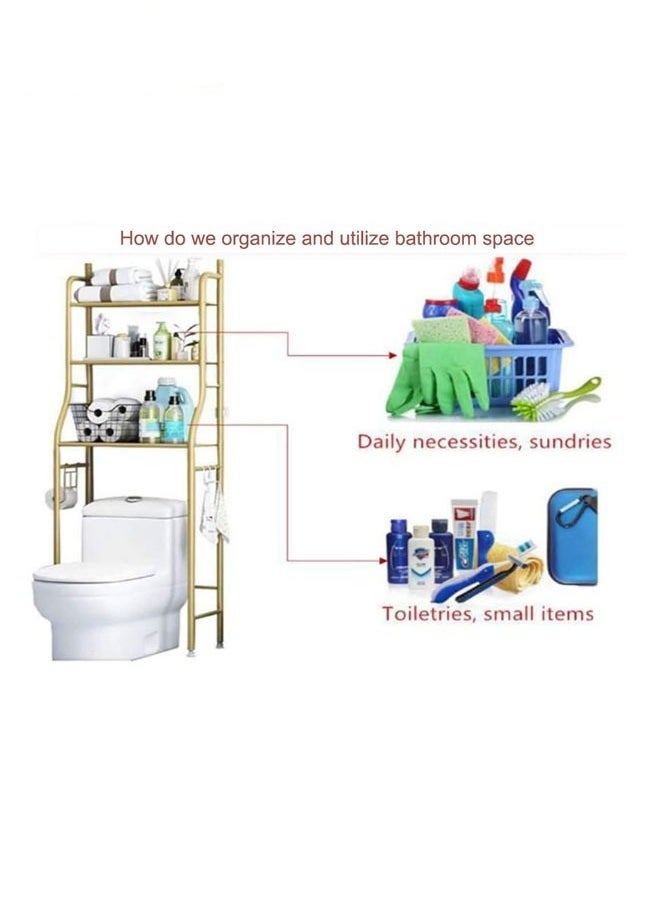 Bathroom Floor-standing Vertical Toilet Rack Without Punching Combination,White