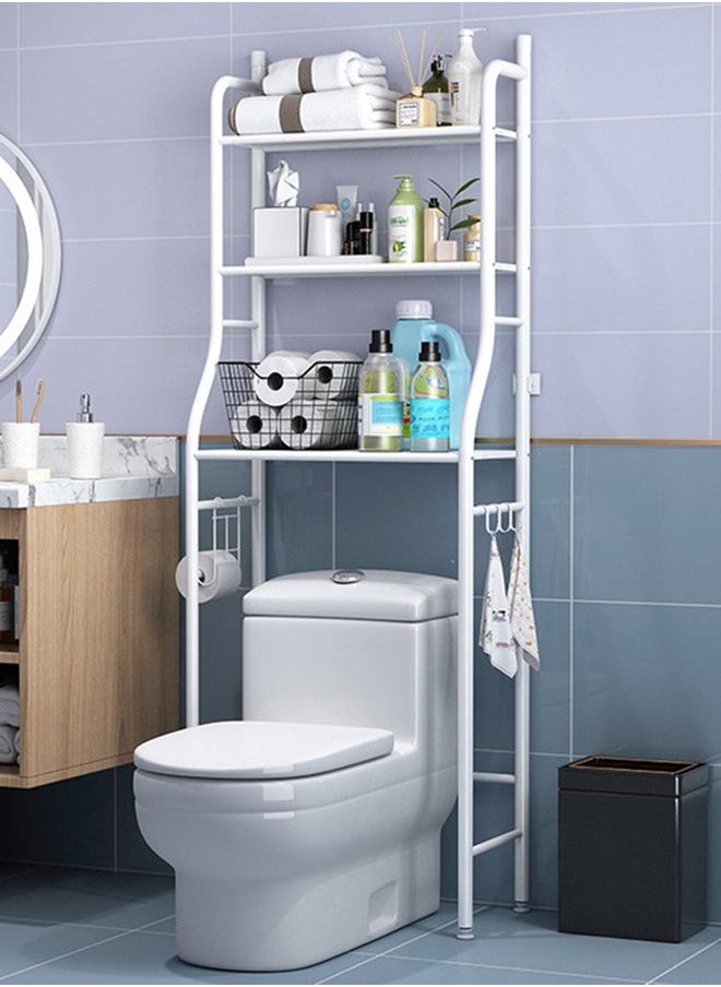 Bathroom Floor-standing Vertical Toilet Rack Without Punching Combination,White