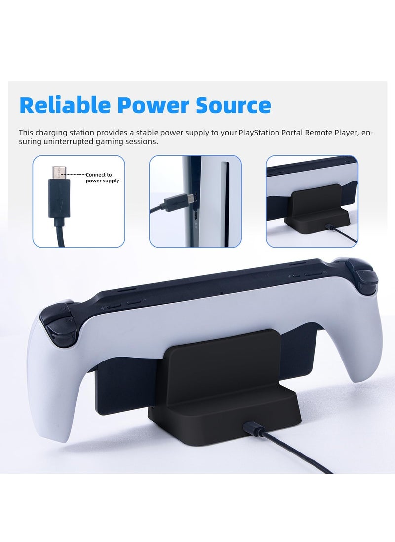 Charging Stand for Playstation Portal Remote Player, PS Portal Charging Dock, PS Portable Accessories Stand Charger Station