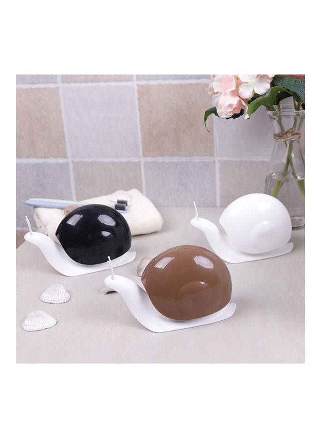 Snails Shaped Bathroom Soap Dispenser Brown/White 17.5x7.2x11cm