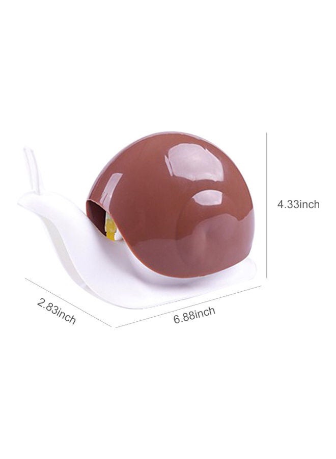 Snails Shaped Bathroom Soap Dispenser Brown/White 17.5x7.2x11cm