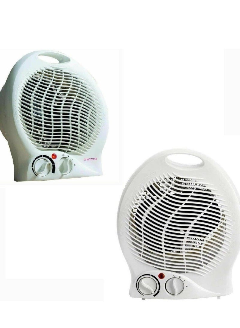 Solutions 2 in 1 Fan Heater 2KW 2000W Small Portable Electric Hot Warm Air Upright Uk Plug