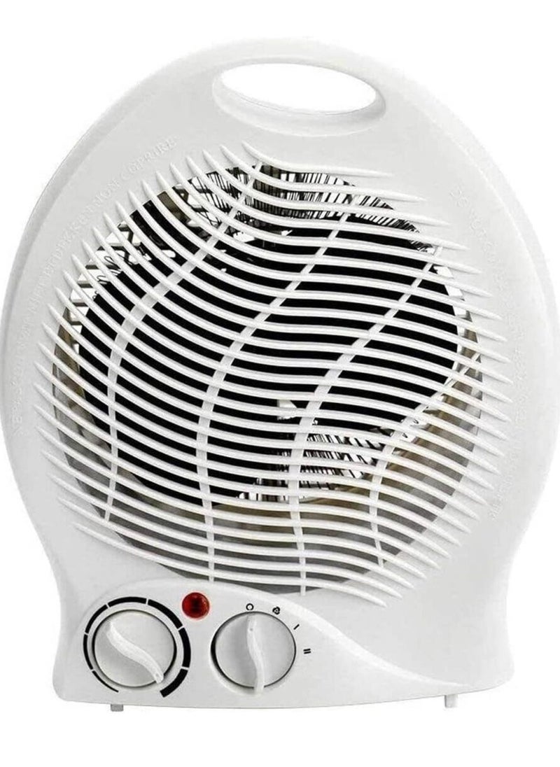 Solutions 2 in 1 Fan Heater 2KW 2000W Small Portable Electric Hot Warm Air Upright Uk Plug